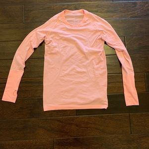 Orange long sleeve lululemon top